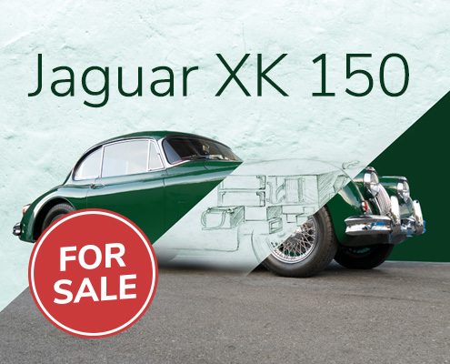 Elektrifizierter Jaguar XK 150 wird zum Verkauf angeboten