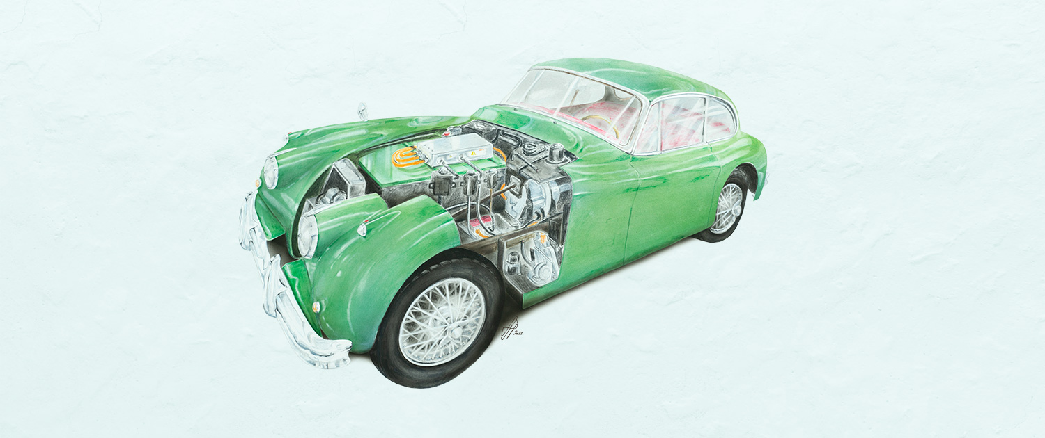 Jaguar XK 150 Elektroumbau